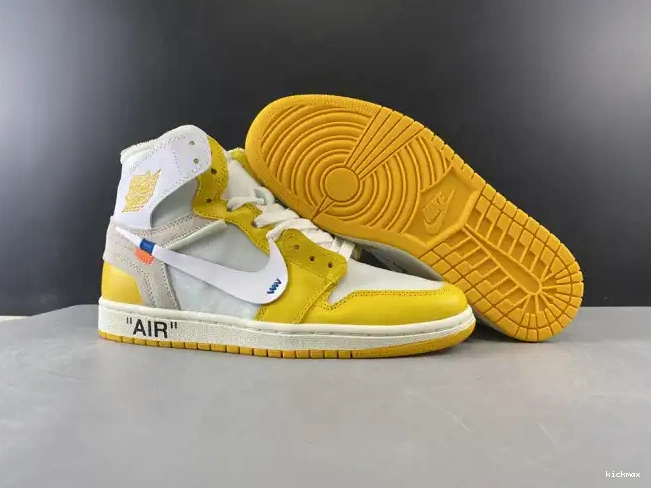 Rep MAX 1 Off-White Powder Air Jordan Dark Yellow-Cone x NRG AQ0818-149 White 0520